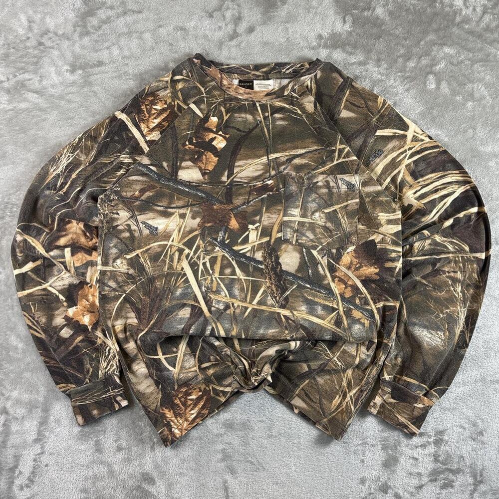 Ranger Realtree Camo Long Sleeve Shirt Mens Medium Hunting Outdoors